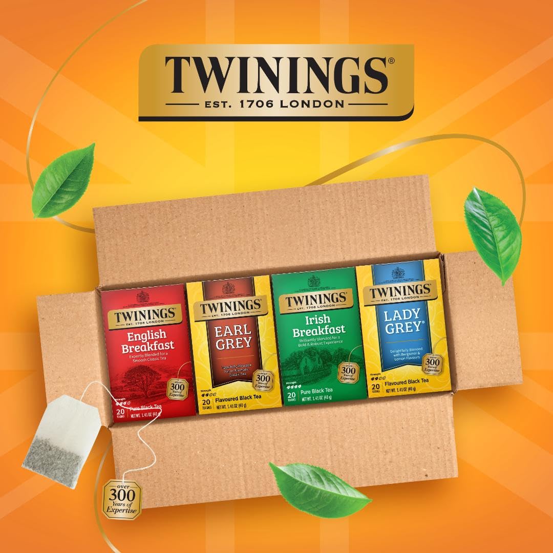 Twinings Wild Berries Herbal Tea Individually Wrapped Bags, 20 Count (Pack of 1), Full-Flavoured, Naturally Caffeine-Free, Enjoy Hot or Iced, 20 Teabags