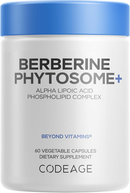 Codeage Berberine Phytosome, HCL, Alpha Lipoic Acid, 60 Capsules