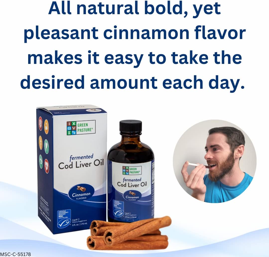 Green Pasture - Fermented Cod Liver Oil Liquid - 6 fl. oz. - Orange