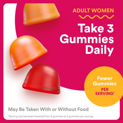 SmartyPants Women's Multivitamin Gummies: Omega 3 Fish Oil (EPA/DHA), Methylfolate, CoQ10, Vitamin D3, C, Vitamin B12, B6, A, K & Zinc, Inositol, Gluten Free, 180 Count (30 Day Supply)