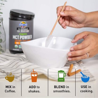 Garden of Life Dr. Formulated Keto Organic MCT Powder - 30 Servings, 6g MCTs from Coconuts plus Prebiotic Fiber & Probiotics, Certified Organic, Non-GMO, Vegan, Gluten Free