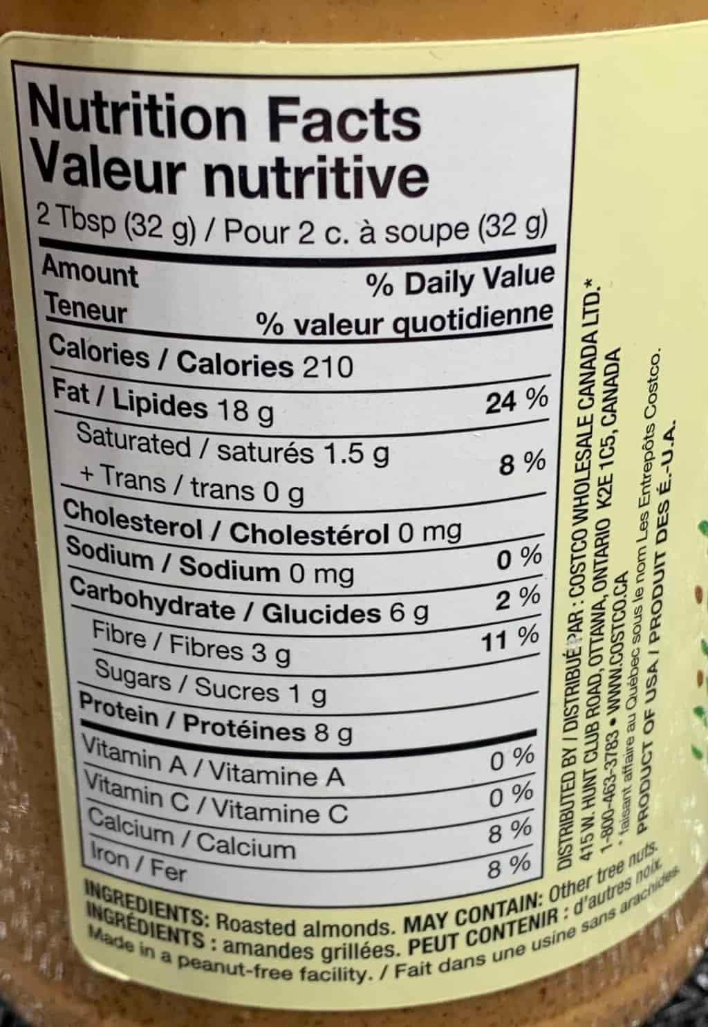 Kirkland Signature Creamy Almond Butter 765g