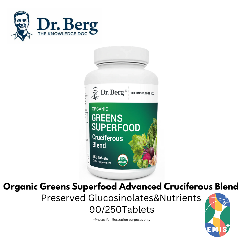 Dr. Berg Organic Greens Superfood - Advanced Cruciferous Blend Tablets