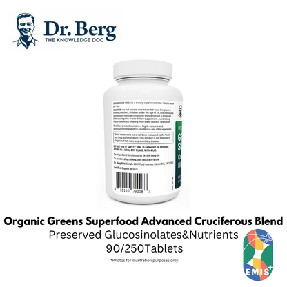 Dr. Berg Organic Greens Superfood - Advanced Cruciferous Blend Tablets