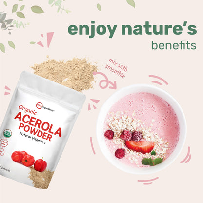 Micro Ingredients Organic Acerola Cherry Powder, 8oz