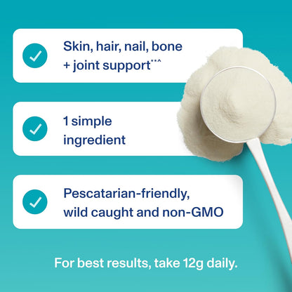 Vital Proteins Marine Collagen Peptides Powder Supplement for Skin Hair Nail Joint - Hydrolyzed Collagen - 12g per Serving - 7.8 oz Canister