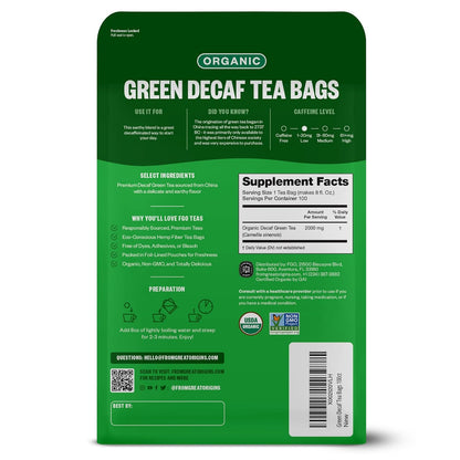 FGO Organic White Tea, Eco-Conscious Tea Bags, Packaging May Vary, 100 Count (Pack of 1)