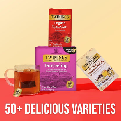 Twinings Wild Berries Herbal Tea Individually Wrapped Bags, 20 Count (Pack of 1), Full-Flavoured, Naturally Caffeine-Free, Enjoy Hot or Iced, 20 Teabags