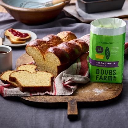 Doves Farm Organic Strong White Bread Flour | British Sourdough Bread & Roll Making Flour | Ideal for Artisan Breadmaking | Unbleached Bread Flour | 52.91 Oz (1.5kg)