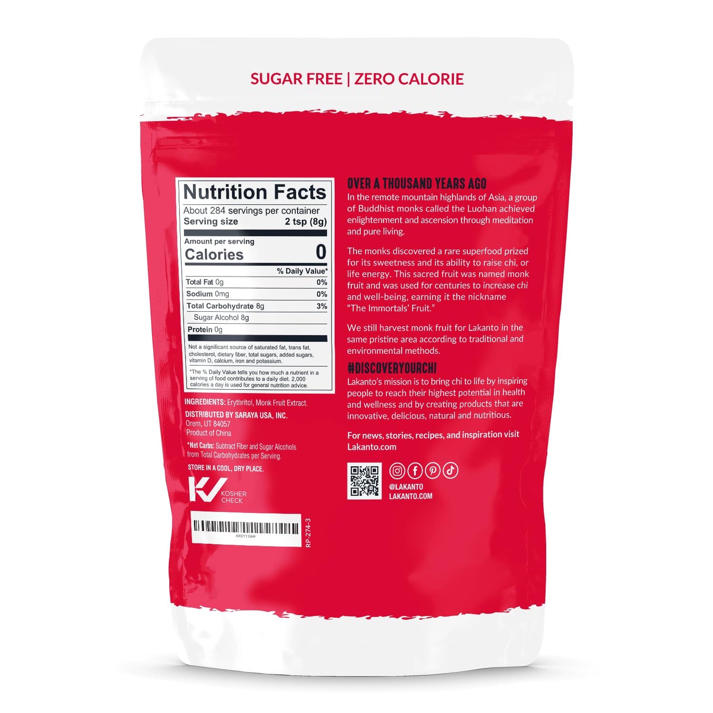 Lakanto Powdered Monk Fruit Sweetener with Erythritol - Powdered Sugar Substitute, Zero Calorie, Keto Diet Friendly, Zero Net Carbs, Baking, Extract, Sugar Replacement