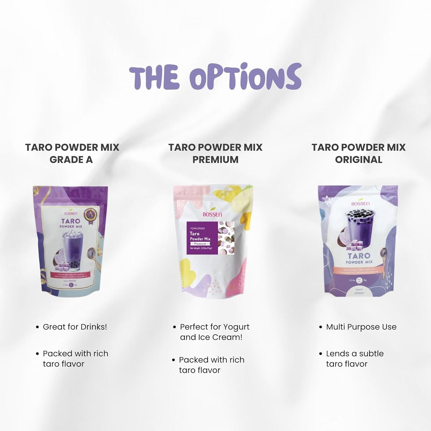 Bossen Bubble Tea Powder Mix (Taro Grade A)