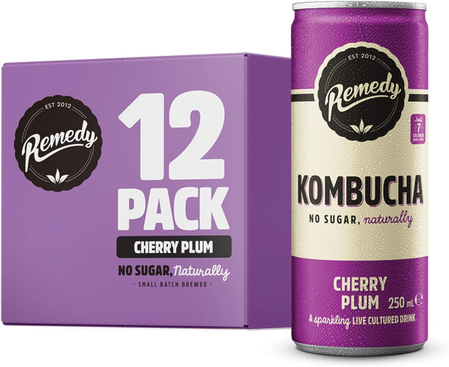 Remedy Natural Energy Drink - Tropical Twist - Natural Caffeine - Sugar Free & Low Calorie - Kombucha Energy Drink with Probiotics for Gut Health - 250ml