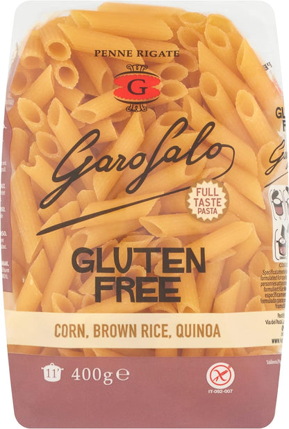 Garofalo Gluten Free Penne Italian Dried Pasta, 400g - Suitable for Coeliac and Vegan diets (Pack of 1)