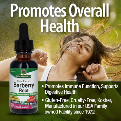 Nature's Answer Barberry Root with Organic Low Alcohol, 1-Fluid Ounce | Promotes Immune Function | Supports Digestive Health