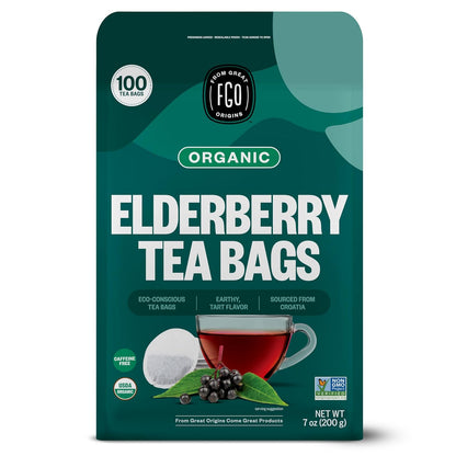 FGO Organic Milk Thistle Tea, 100 Count, Eco-Conscious Herbal Tea Bags, Resealable Bag, Caffeine Free, Packaging May Vary (Pack of 1)