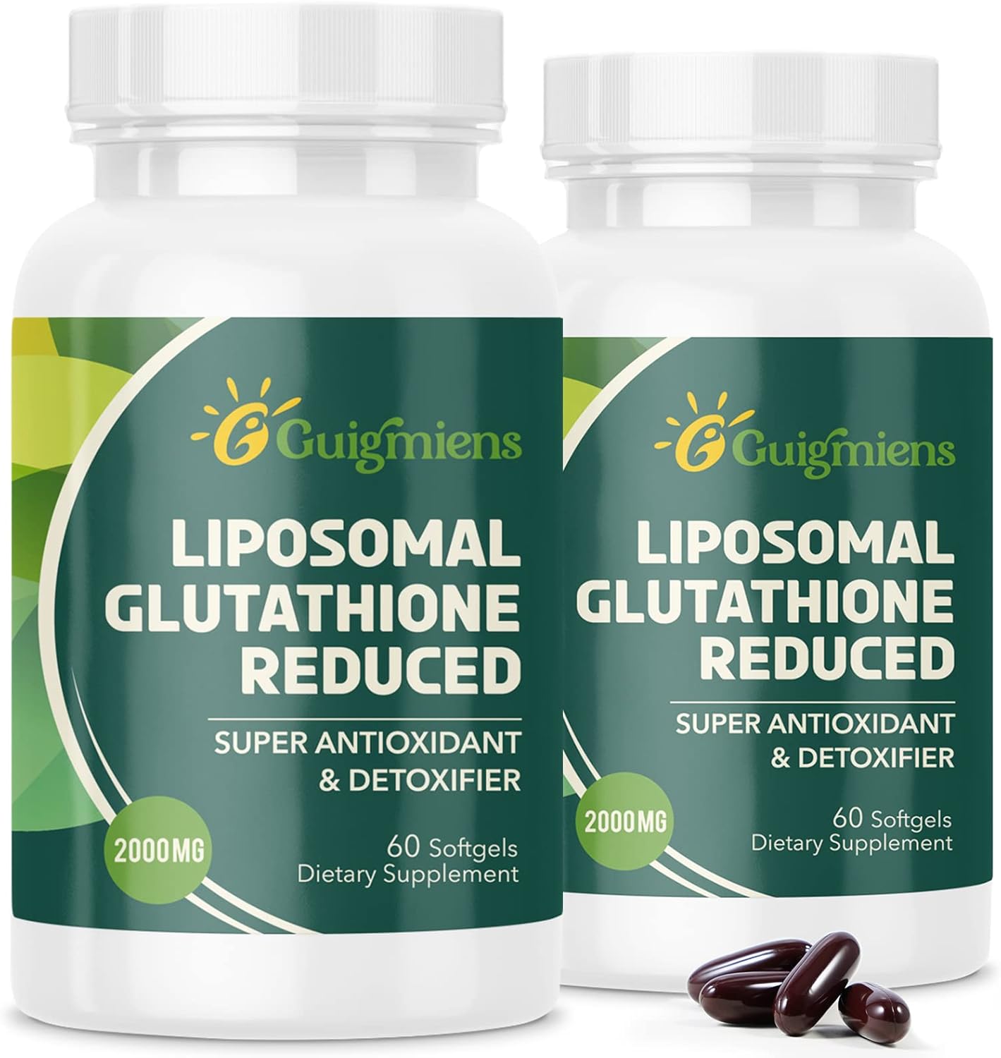 Liposomal Glutathione 2000 MG, 10x Better Absorption, Glutathione Supplement with Hyaluronic Acid + Collagen Peptide + Resveratrol, Powerful Antioxidant, Health Aging, Immune Health, 120 Count