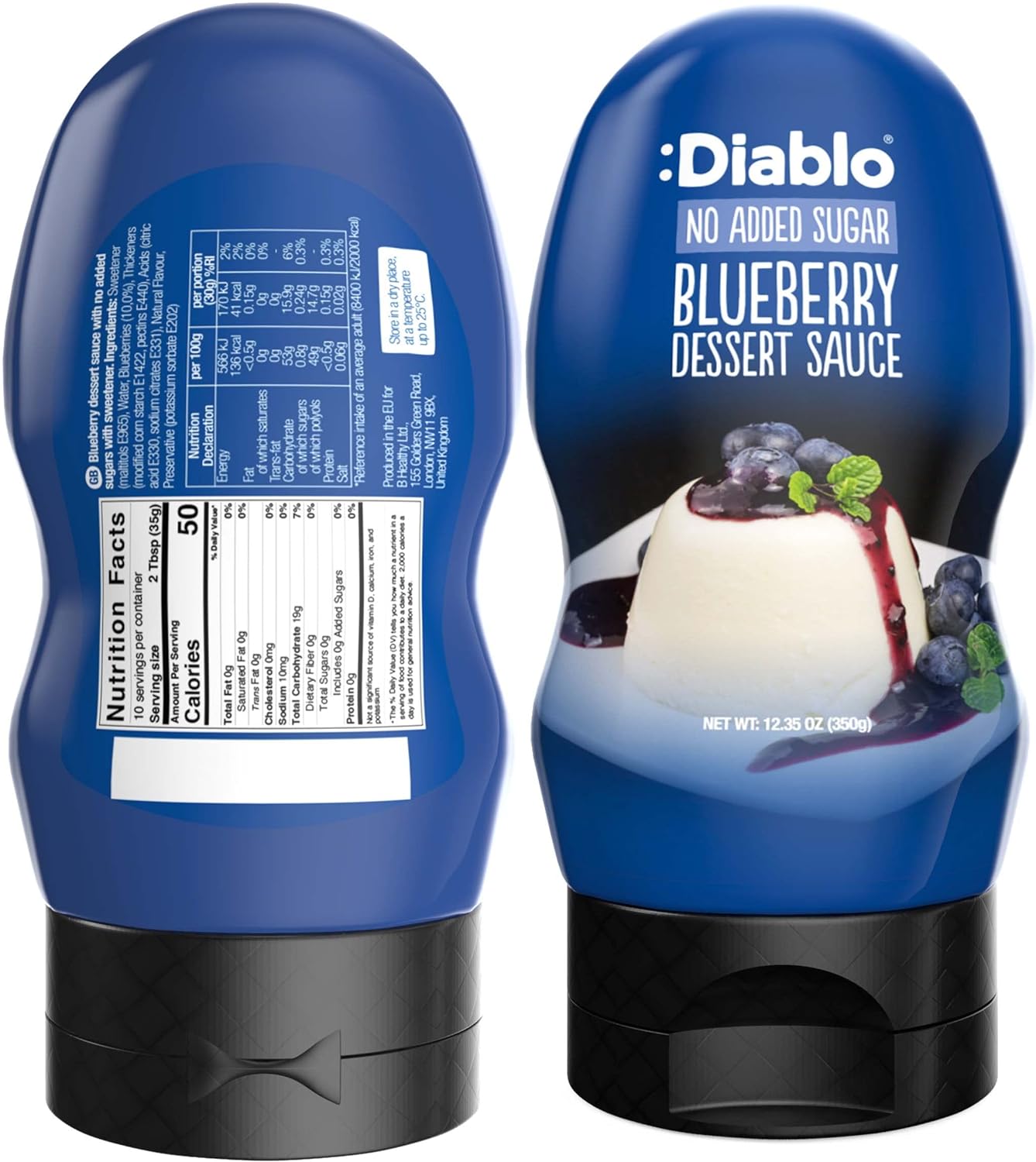 Diablo Dessert Sauce | No Added Sugar | Gluten Free | Diabetic Friendly | Hamper Available - Perfect for Gifting | 355g