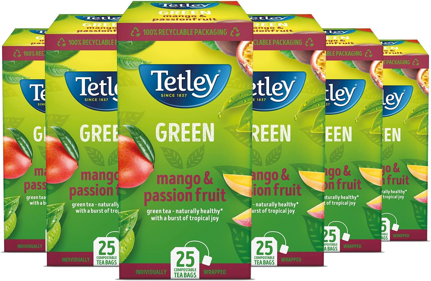 Tetley Super Green Matcha 20 Tea Bags Per Box (4 Boxes)