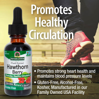 Nature's Answer Alcohol-Free Hawthorne Extract, 1-Fluid Ounce