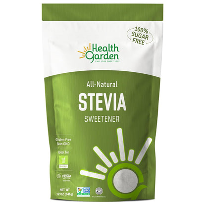Health Garden Stevia Sweetener Powder - 4:1 Sugar Substitute - All Natural - Gluten Free - Keto Friendly - Tastes Like Sugar (2 lbs)