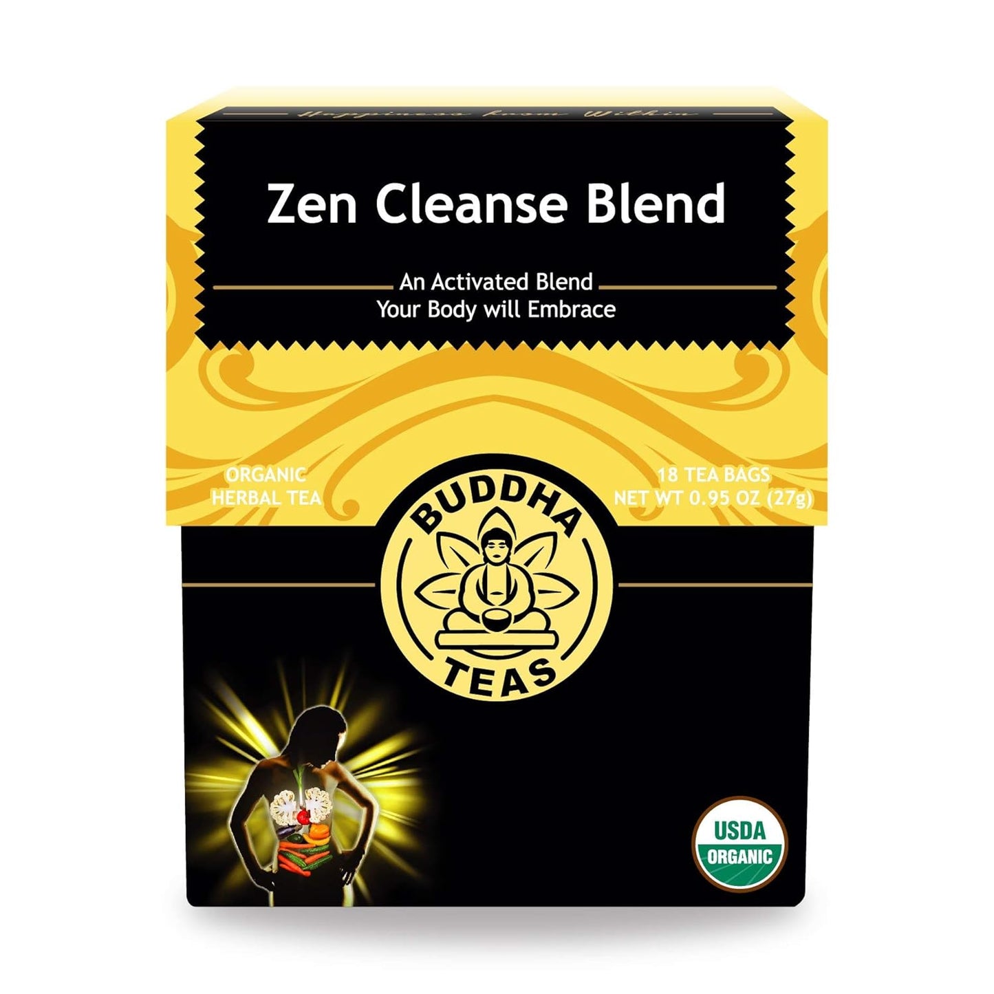 Buddha Teas - Chaga Tea - Organic Herbal Tea - For Cognitive Balance & Overall Health - With Chaga Mushroom, Antioxidants & B Vitamins - Caffeine Free - OU Kosher - 18 Tea Bags (Pack of 1)