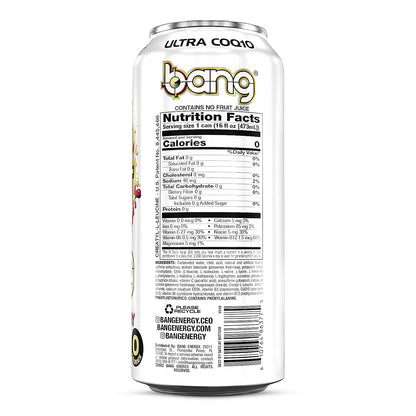 Bang Energy Nectarine Blueberry, Sugar-Free Energy Drink , 16-Ounce.