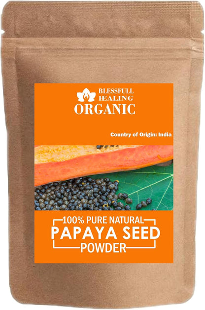Blessfull Healing Organic 100% Pure Natural Papaya Seed Powder | 200 Gram / 7.05 oz