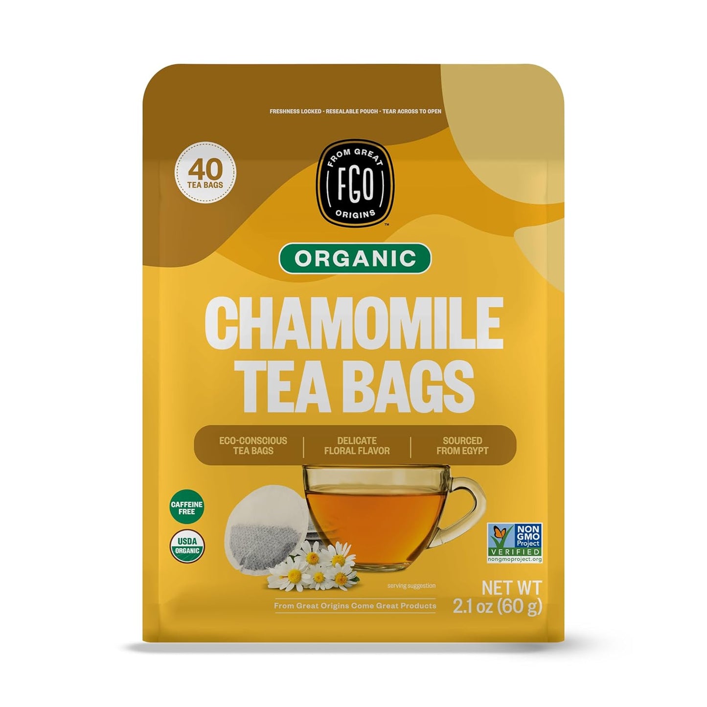FGO Organic Milk Thistle Tea, 100 Count, Eco-Conscious Herbal Tea Bags, Resealable Bag, Caffeine Free, Packaging May Vary (Pack of 1)