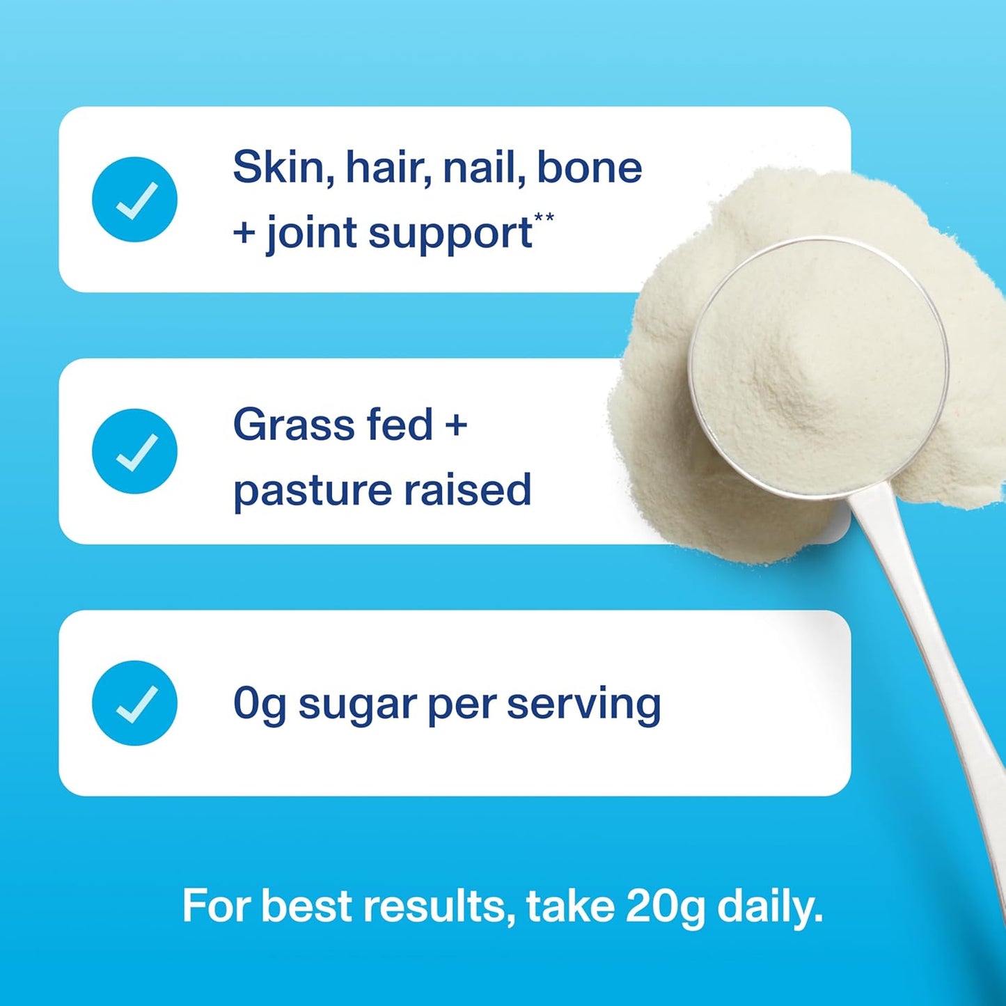 Vital Proteins Collagen Peptides Powder - Grass Fed Collagen Peptides for Hair, Nail, Skin, Bone & Joint Health, Vanilla, 23.2 Ounces