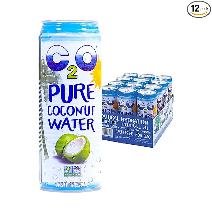 C2O Pure Coconut Water with Mango | Plant Based | Non-GMO | No Added Sugar | Essential Electrolytes | 17.5 FL OZ