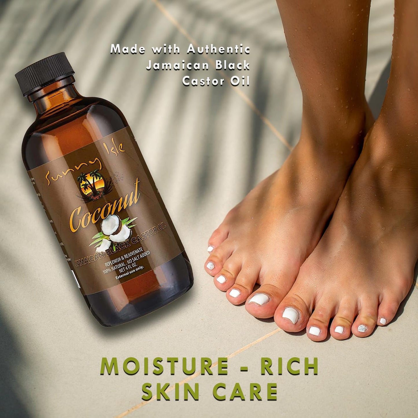 Sunny Isle Jamaican Black Castor Oil 4oz | 100% Natural for Hair, Scalp and Skin Care