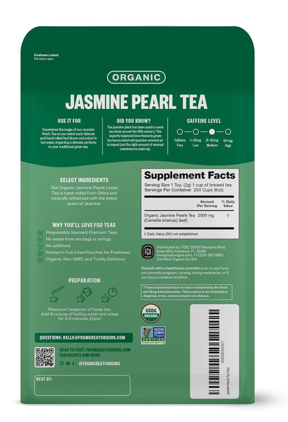 FGO Organic White Tea, Eco-Conscious Tea Bags, Packaging May Vary, 100 Count (Pack of 1)