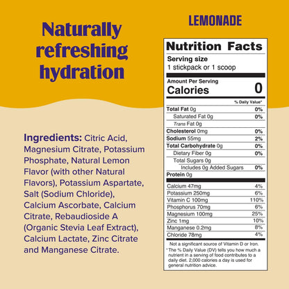 Ultima Replenisher Hydration Electrolyte Packets- 20 Count- Keto & Sugar Free- On the Go Convenience- Feel Replenished, Revitalized- Non-GMO & Vegan Electrolyte Drink Mix- Lemonade