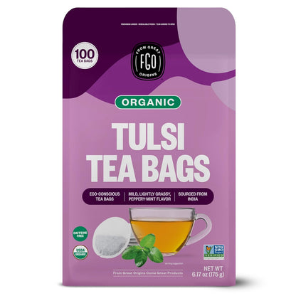 FGO Organic Milk Thistle Tea, 100 Count, Eco-Conscious Herbal Tea Bags, Resealable Bag, Caffeine Free, Packaging May Vary (Pack of 1)