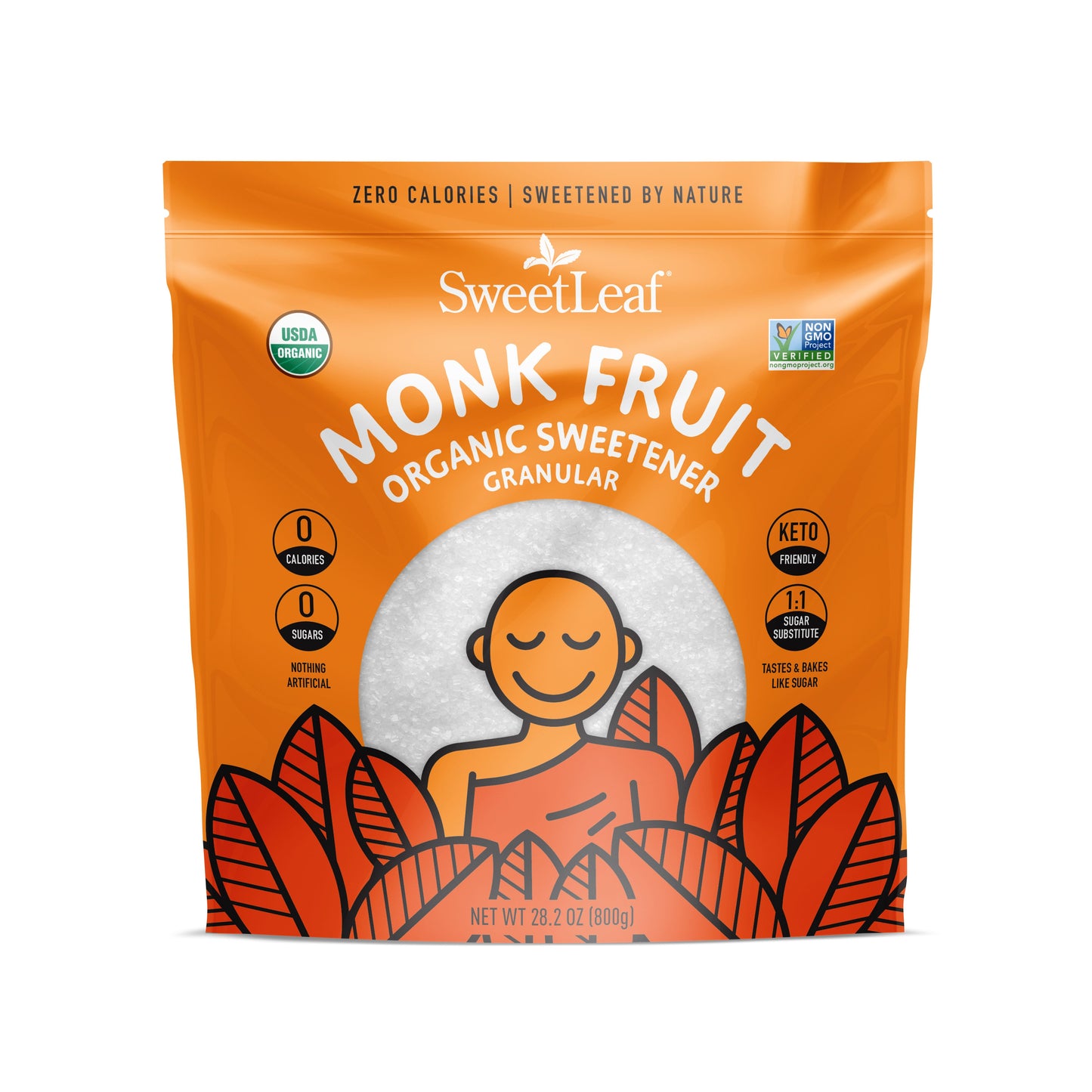 Sweatleaf Granular Monk Fruit Sweetener Bag, 240 grams