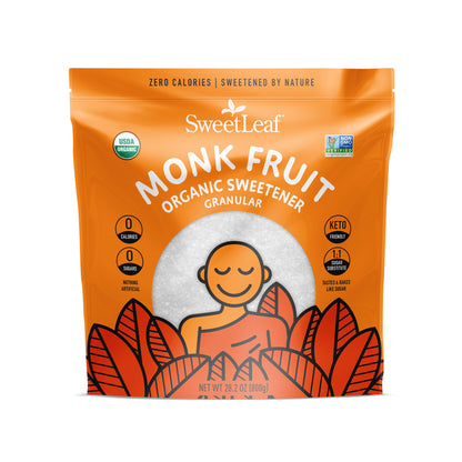 Sweatleaf Granular Monk Fruit Sweetener Bag, 240 grams