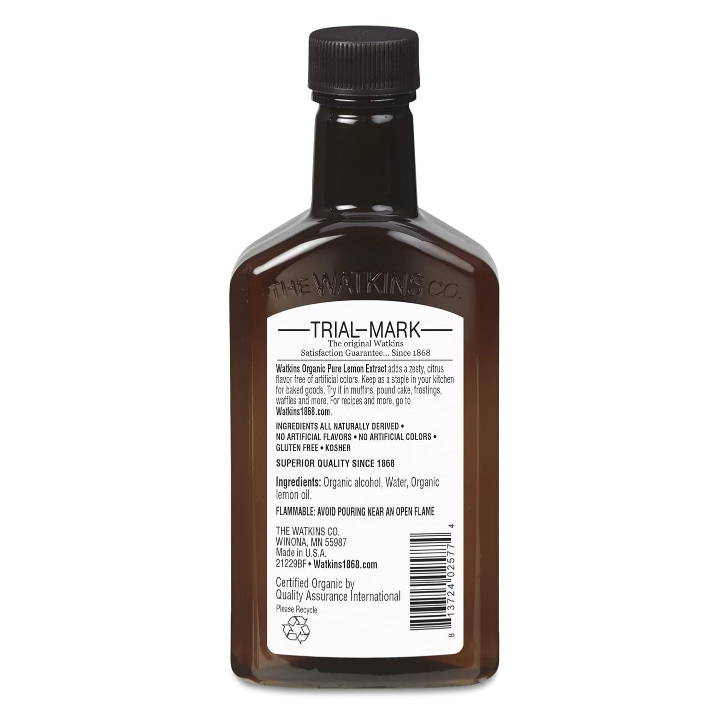 Watkins Organic Pure Vanilla Alcohol Free Flavoring, 2 Fl. Oz (Pack of 1)