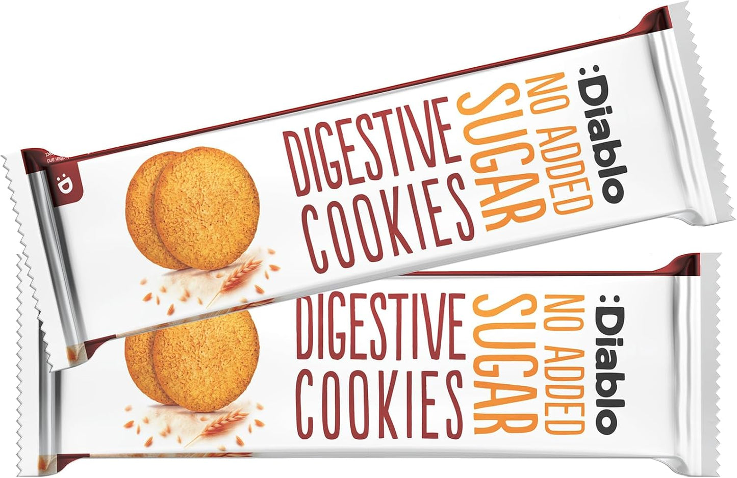 Diablo No Added Sugar Digestive Cookies – Low Sugar Snacks, Cookies Biscuits for All, Sweetened with Maltitol, Ideal for Gifting, Festive Hampers, Holiday Events & Special Occasions – 150g Pack of 1