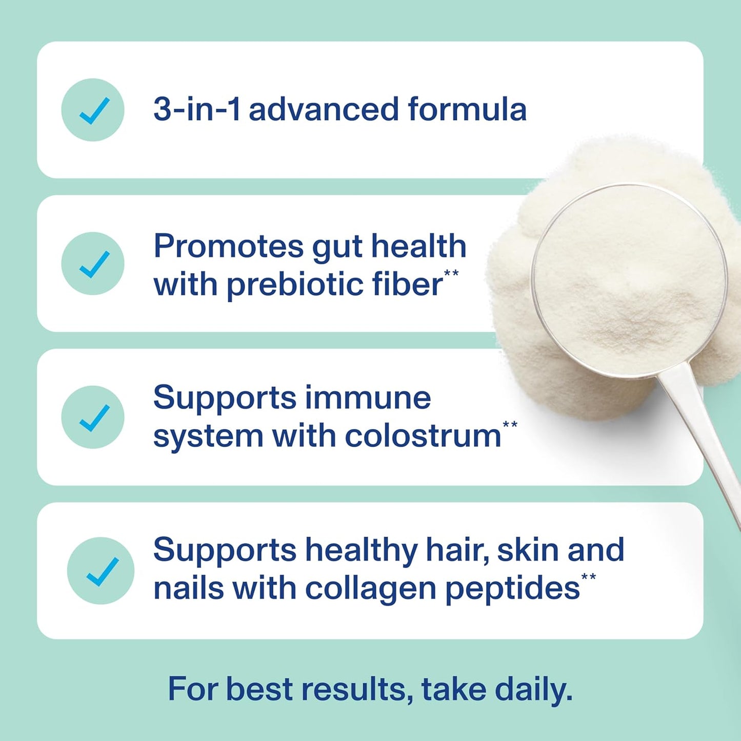 Vital Proteins® Advanced Collagen + Colostrum + Prebiotic Fiber, 2.5g VERISOL® Collagen Peptides, Supports Gut, Immune Health**, Hair, Skin & Nail Support**