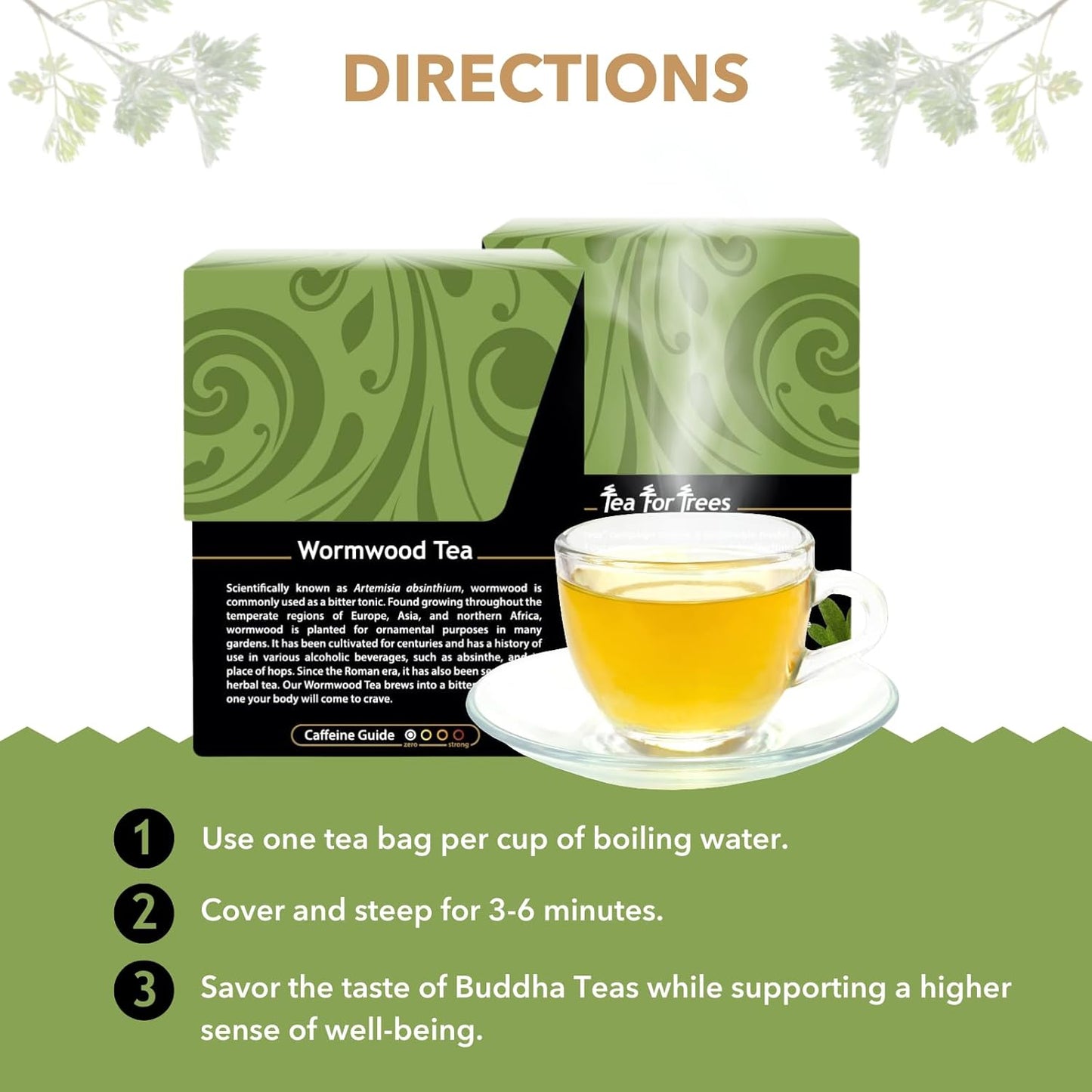 Buddha Teas - Chaga Tea - Organic Herbal Tea - For Cognitive Balance & Overall Health - With Chaga Mushroom, Antioxidants & B Vitamins - Caffeine Free - OU Kosher - 18 Tea Bags (Pack of 1)