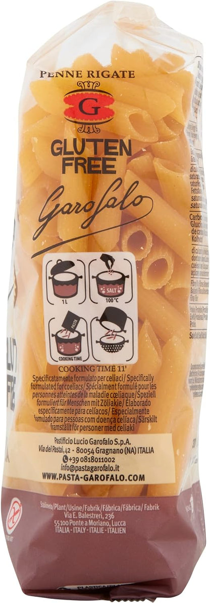 Garofalo Gluten Free Penne Italian Dried Pasta, 400g - Suitable for Coeliac and Vegan diets (Pack of 1)