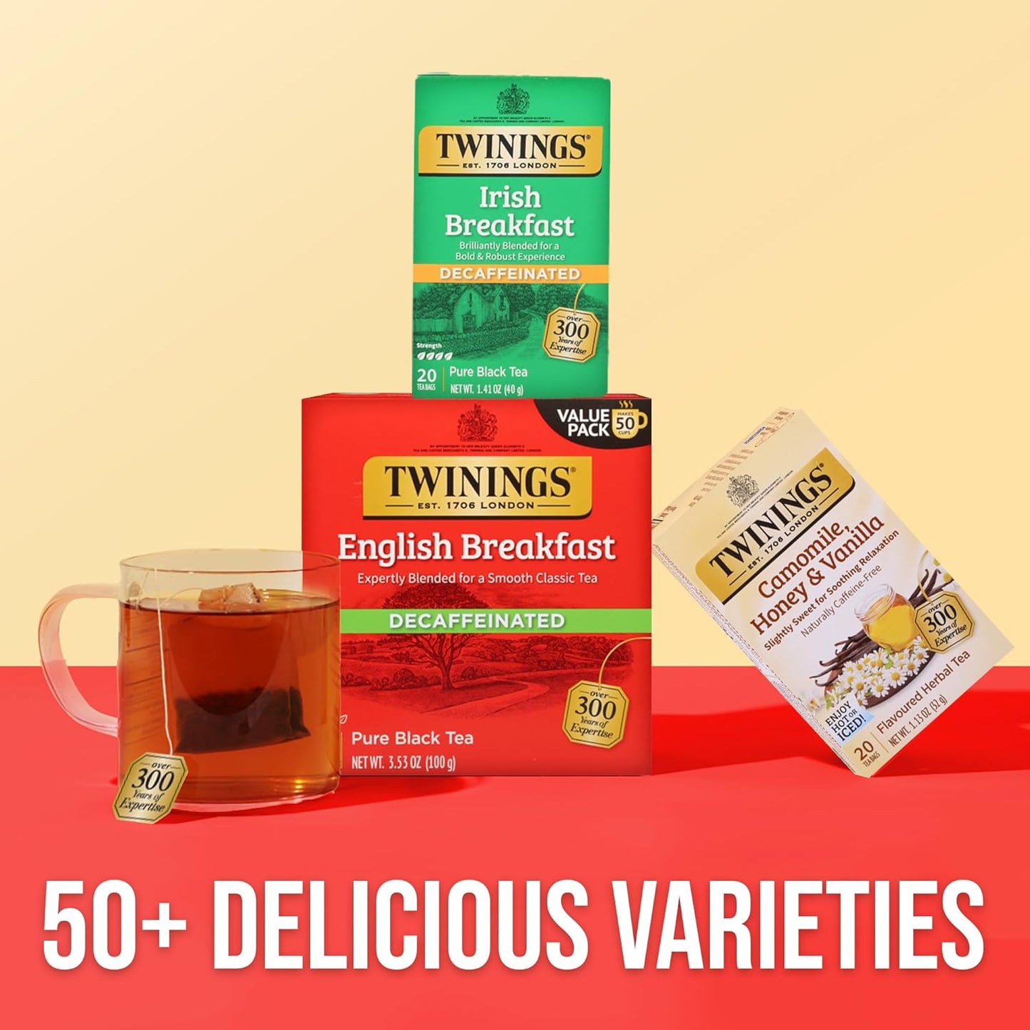 Twinings Wild Berries Herbal Tea Individually Wrapped Bags, 20 Count (Pack of 1), Full-Flavoured, Naturally Caffeine-Free, Enjoy Hot or Iced, 20 Teabags