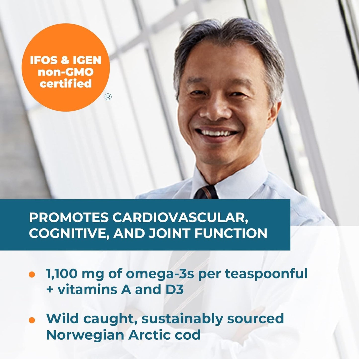 Carlson - Cod Liver Oil, 1100 mg Omega-3s, Plus Vitamins A and D3, Wild Caught Norwegian Arctic Cod Liver Oil, Sustainably Sourced Nordic Fish Oil Liquid, Unflavored, 250 mL (8.4 Fl Oz)