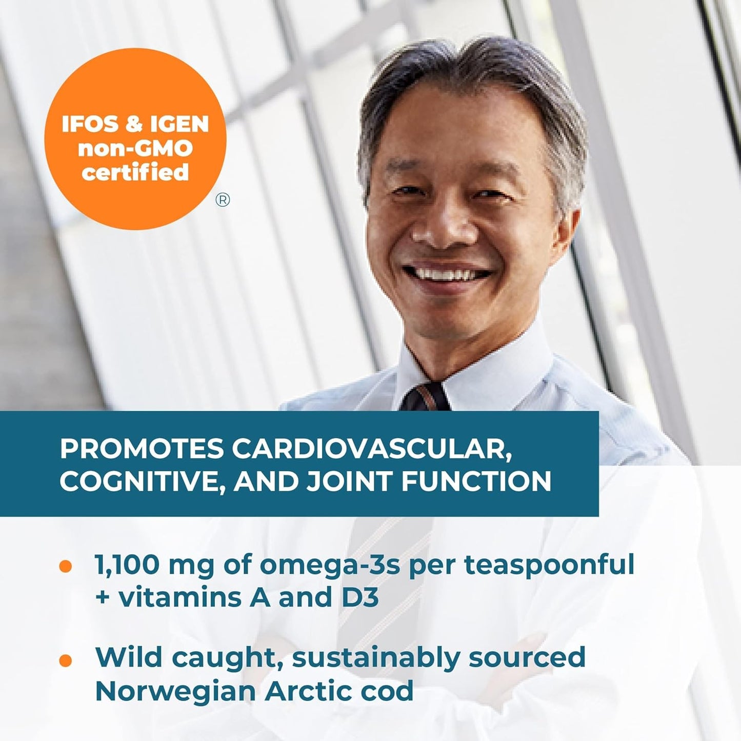 Carlson - Cod Liver Oil, 1100 mg Omega-3s, Plus Vitamins A and D3, Wild Caught Norwegian Arctic Cod Liver Oil, Sustainably Sourced Nordic Fish Oil Liquid, Unflavored, 250 mL (8.4 Fl Oz)