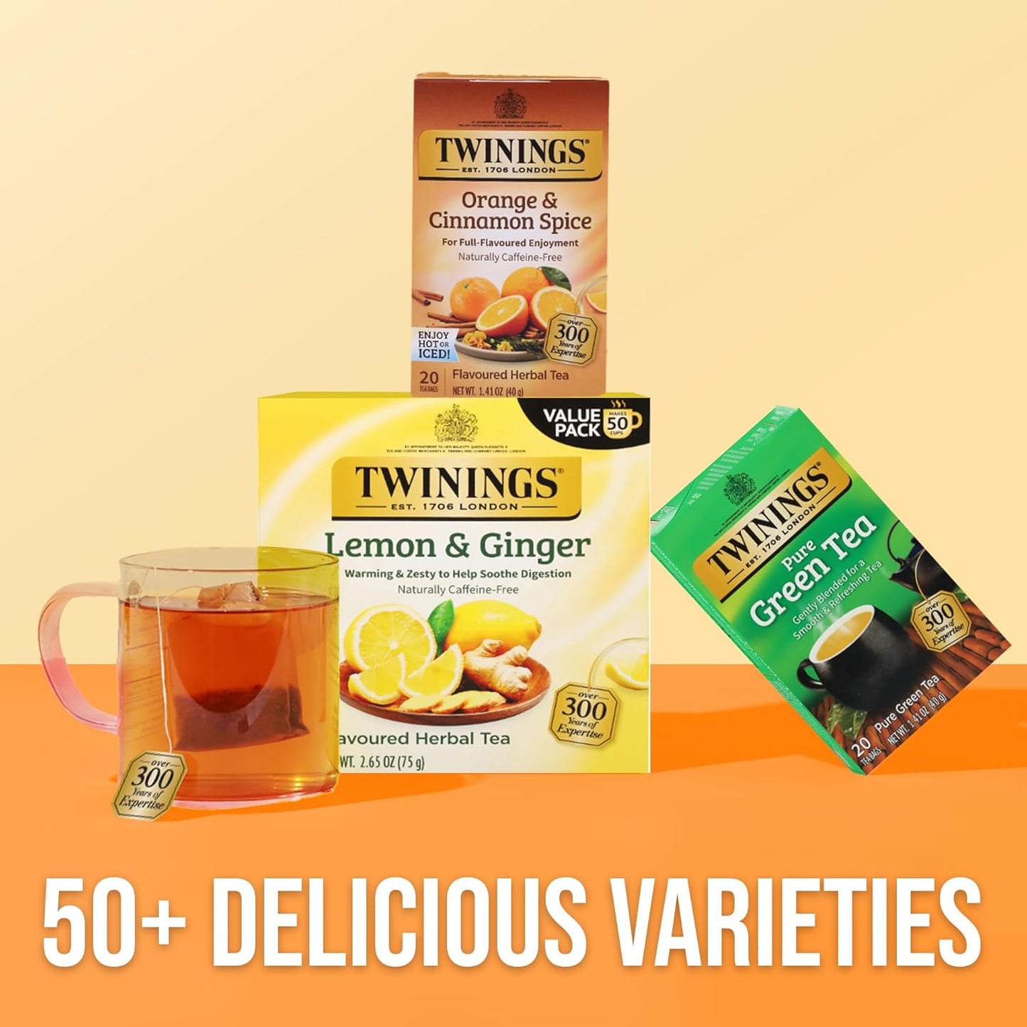 Twinings Wild Berries Herbal Tea Individually Wrapped Bags, 20 Count (Pack of 1), Full-Flavoured, Naturally Caffeine-Free, Enjoy Hot or Iced, 20 Teabags