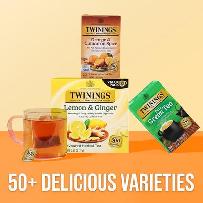 Twinings Wild Berries Herbal Tea Individually Wrapped Bags, 20 Count (Pack of 1), Full-Flavoured, Naturally Caffeine-Free, Enjoy Hot or Iced, 20 Teabags