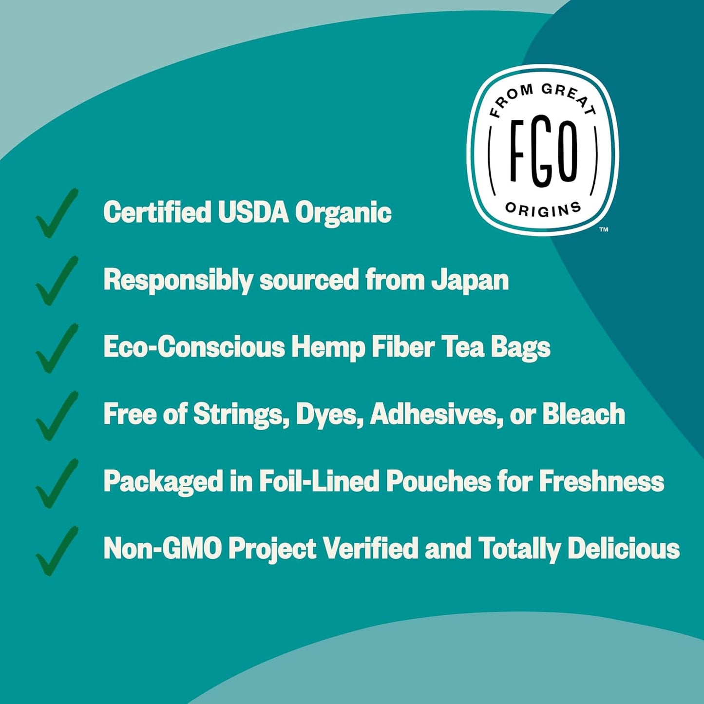 FGO Organic White Tea, Eco-Conscious Tea Bags, Packaging May Vary, 100 Count (Pack of 1)