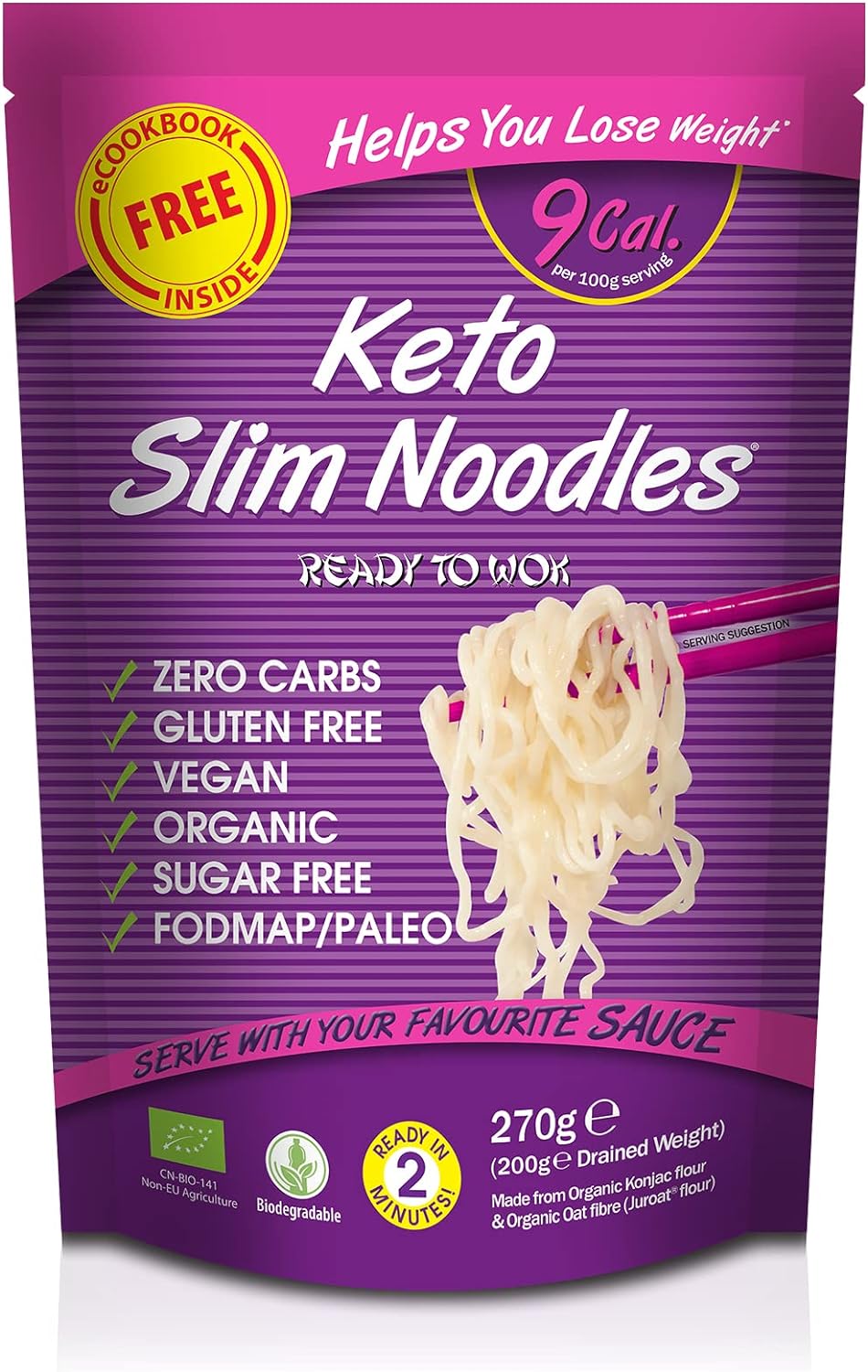 Eat Water Organic Slim Pasta noodles 270g