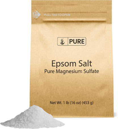 Pure Original Ingredients Epsom Salt Pure Magnesium Sulfate, Food Grade, Soaking Solution (1 Pound)