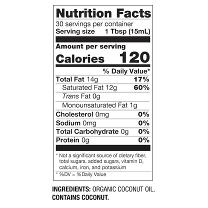 BetterBody Foods Organic Refined Coconut Oil, 15.5 Fl Oz, All Purpose Oil for Cooking, Baking, Hair and Skin Care